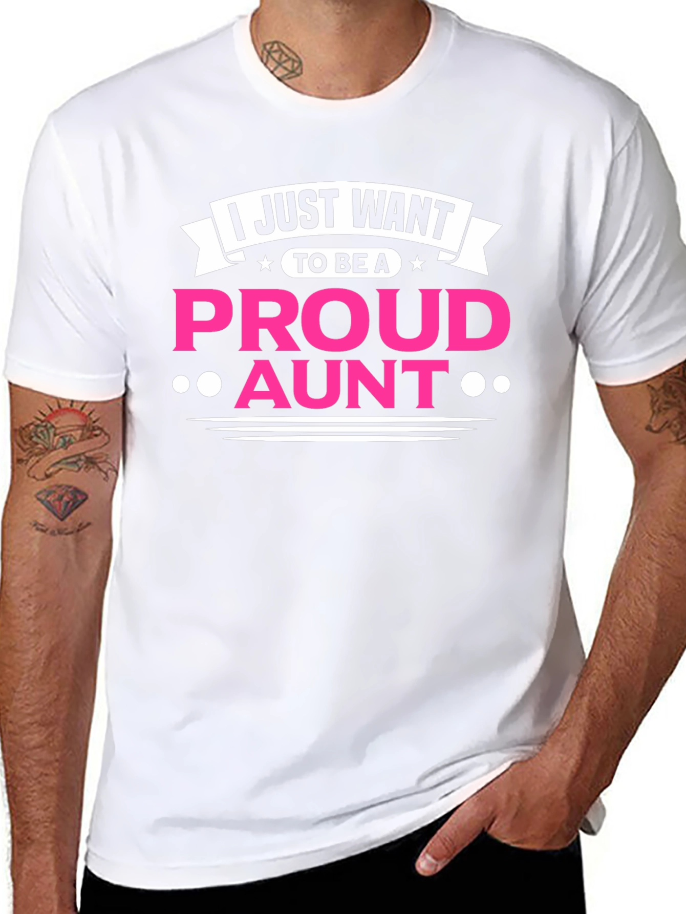 Proud Aunt T-Shirt - Black Cotton Tee