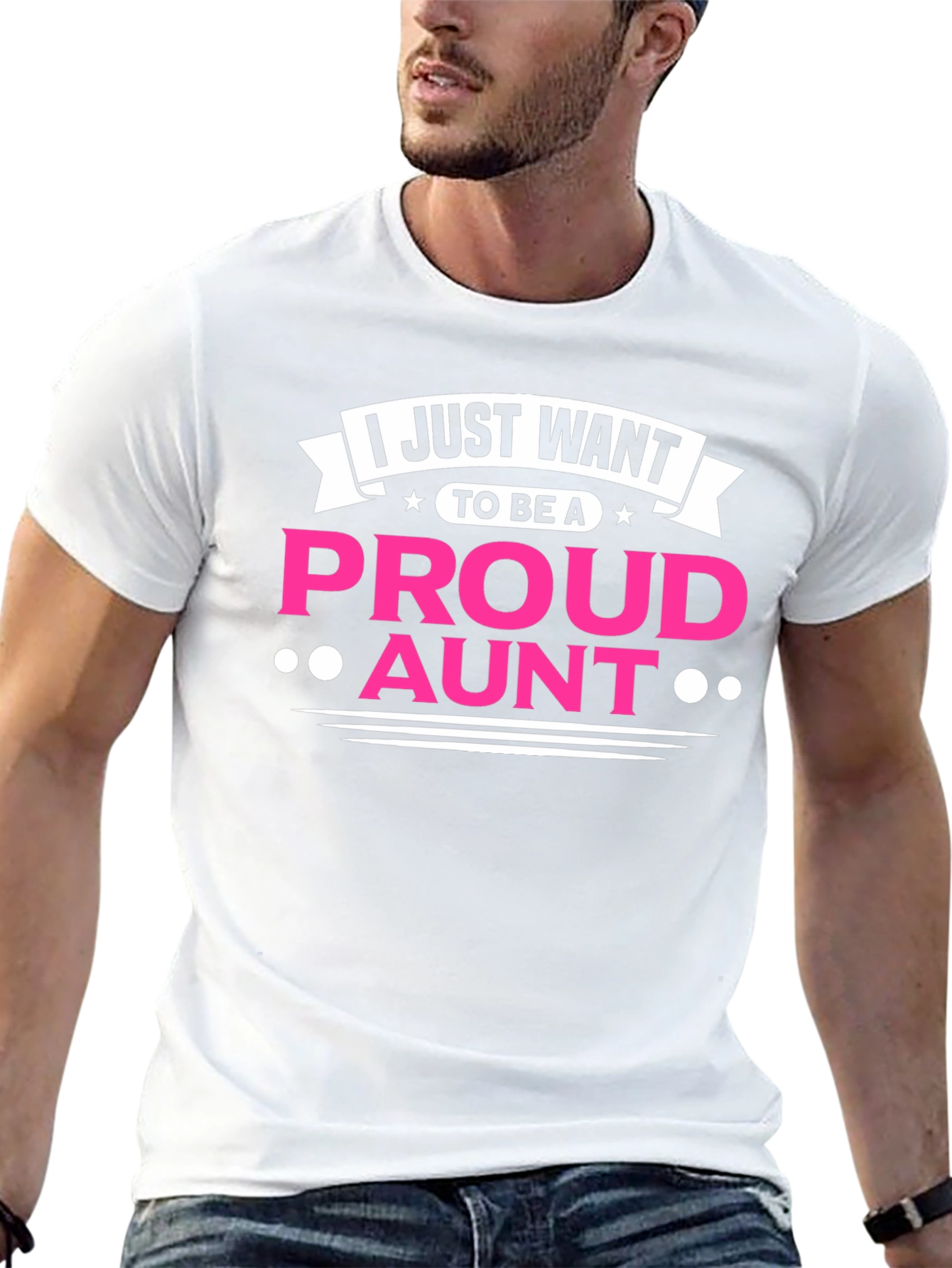 Proud Aunt T-Shirt - Black Cotton Tee