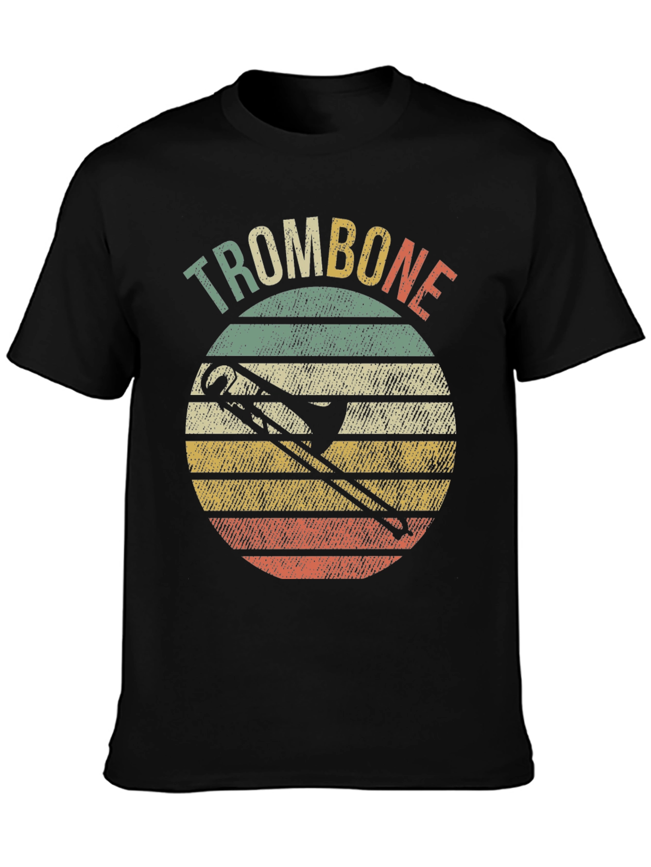 Retro Trombone Sunset Music T-Shirt