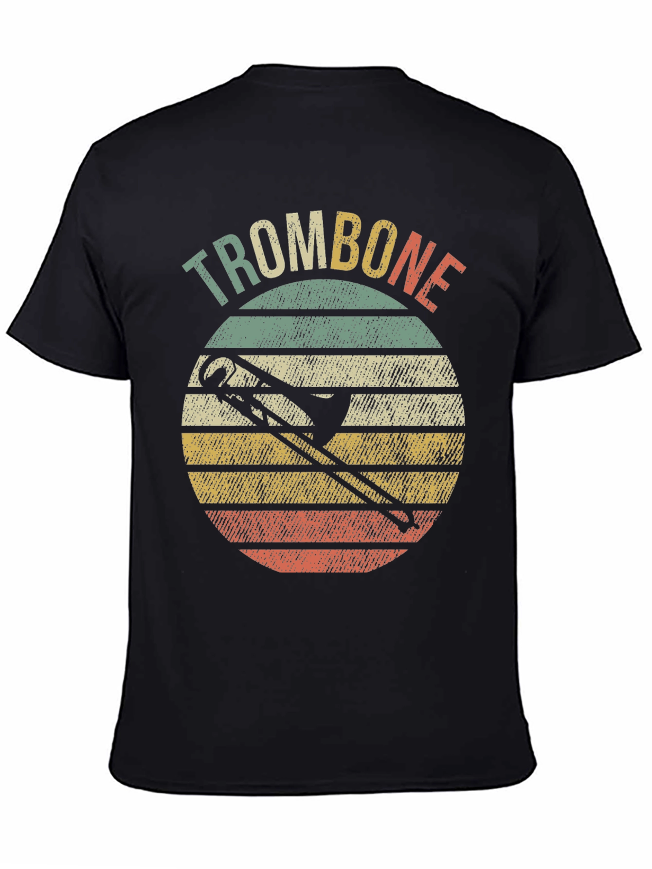 Retro Trombone Sunset Music T-Shirt
