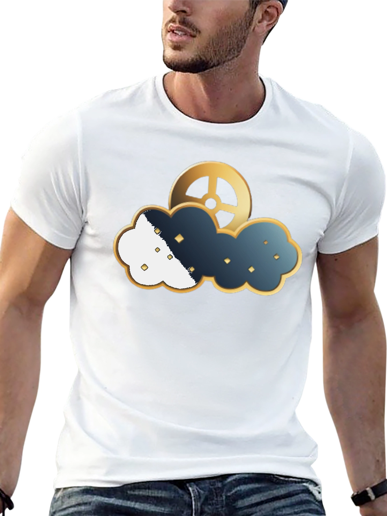 Steampunk Cloud Gear T-Shirt - Unique Design