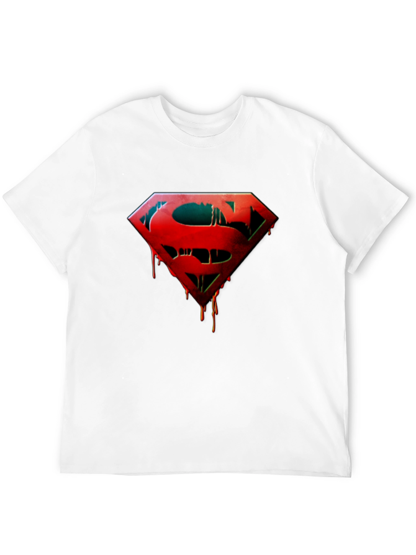 Superman Drip Graphic Black T-Shirt