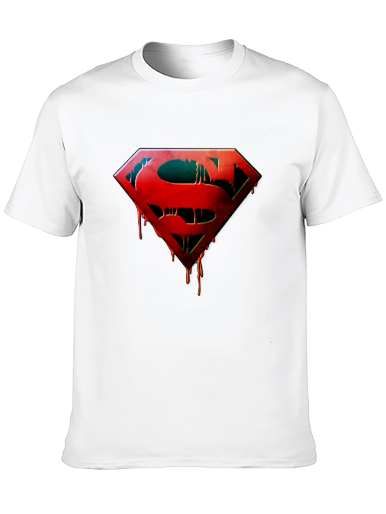 Superman Drip Graphic Black T-Shirt
