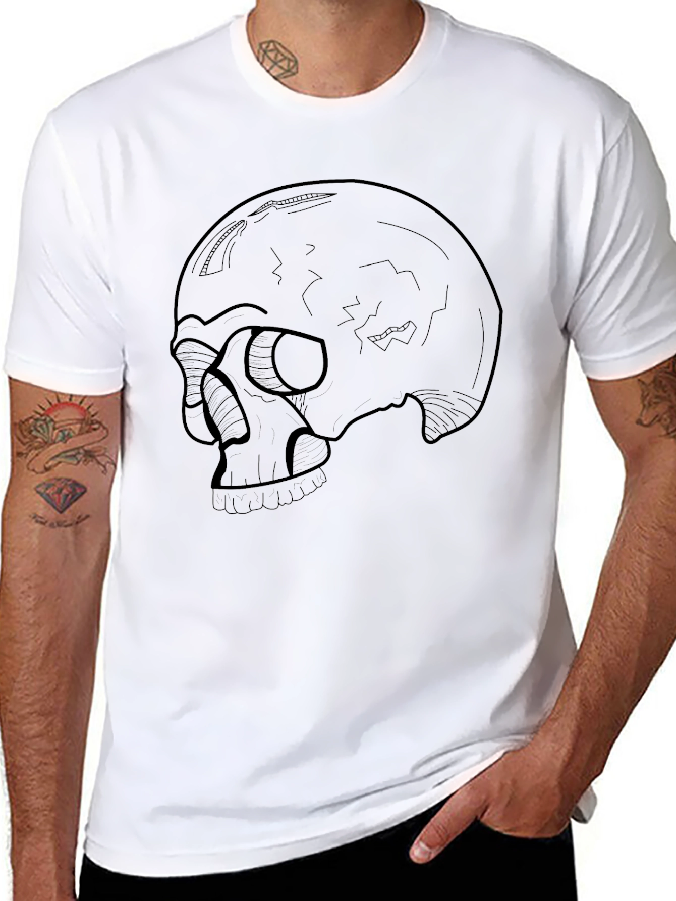 Skull Graphic Tee - Mens Black T-Shirt