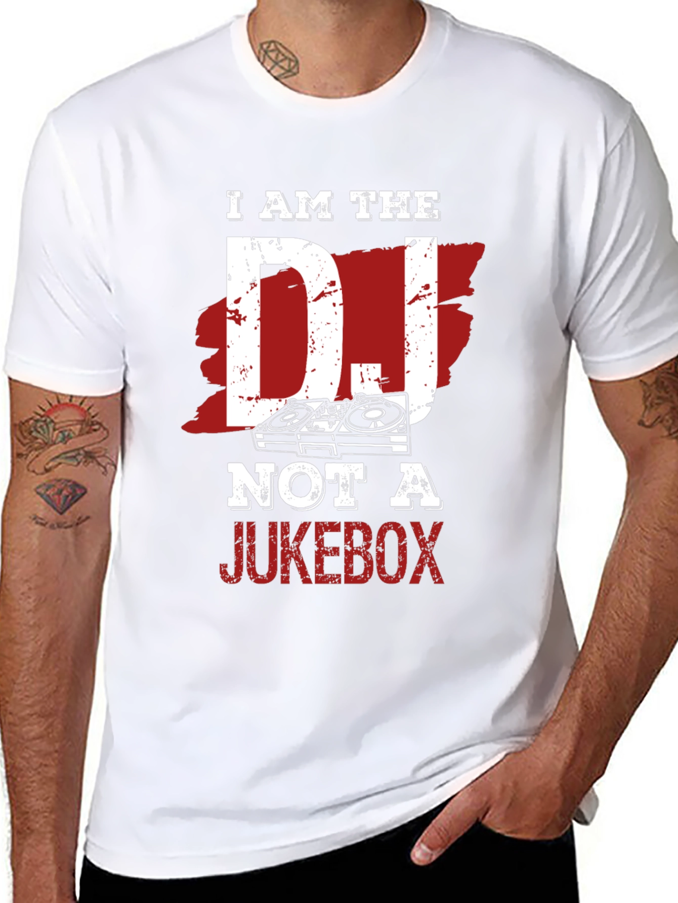 I am the DJ Not a Jukebox Black T-Shirt
