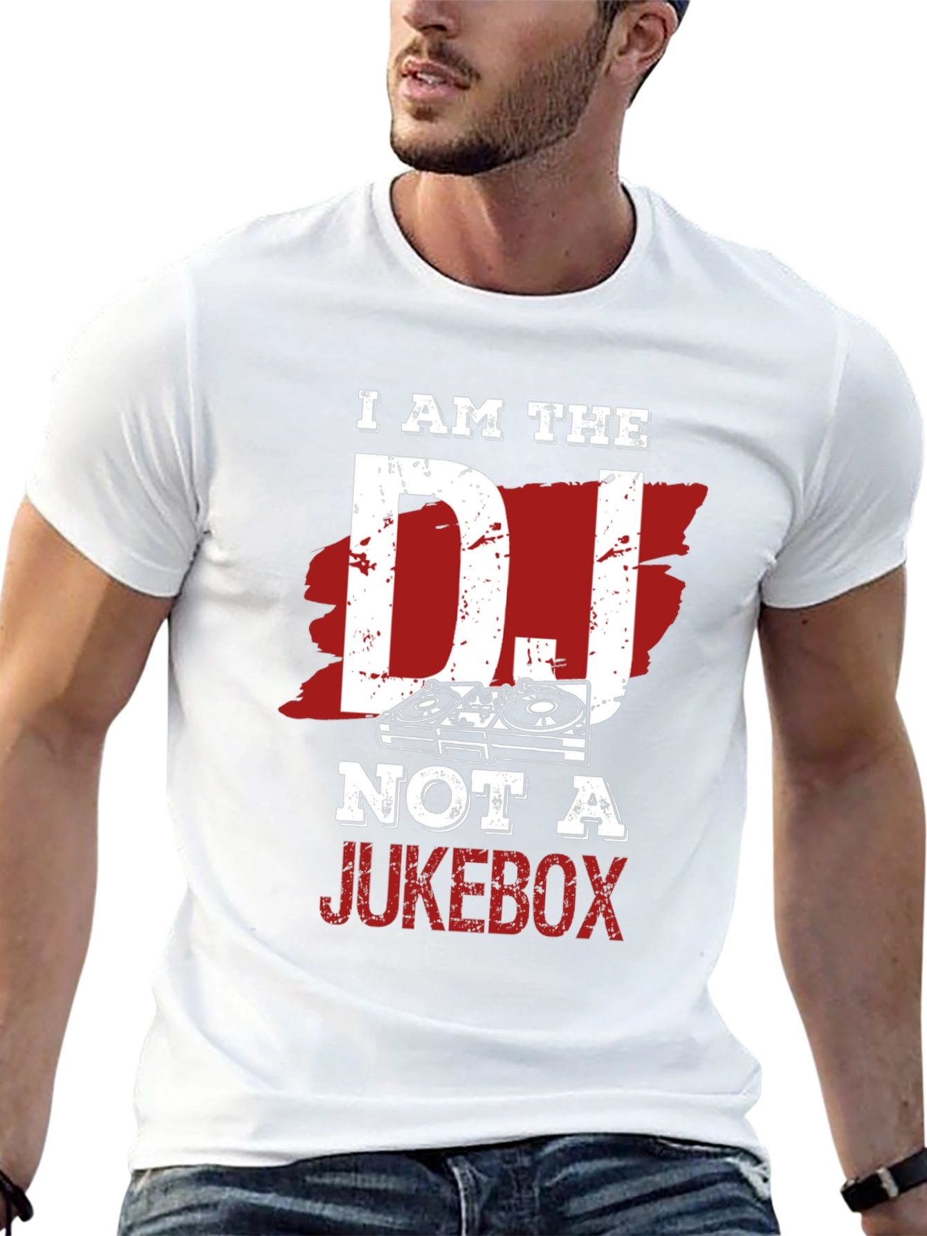 I am the DJ Not a Jukebox Black T-Shirt