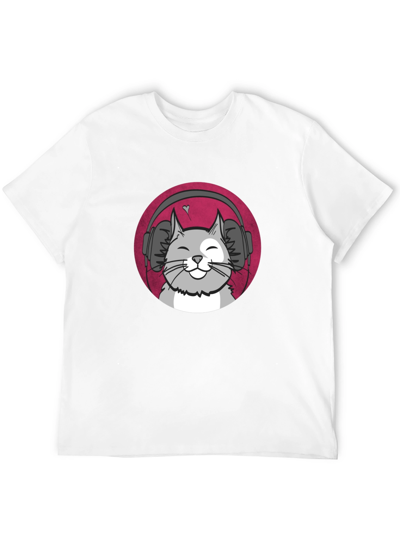 Cool Cat Headphones Graphic T-Shirt