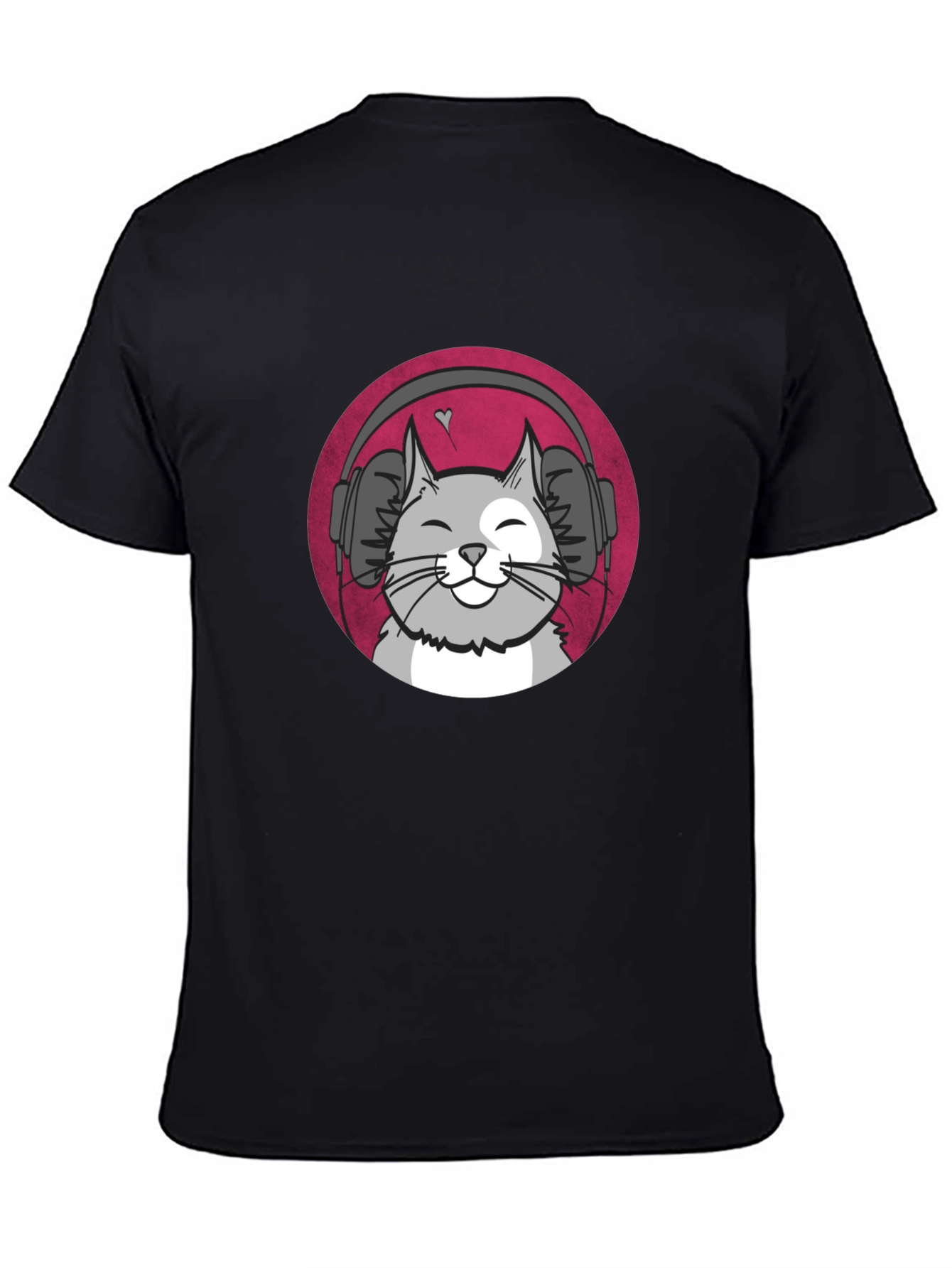 Cool Cat Headphones Graphic T-Shirt