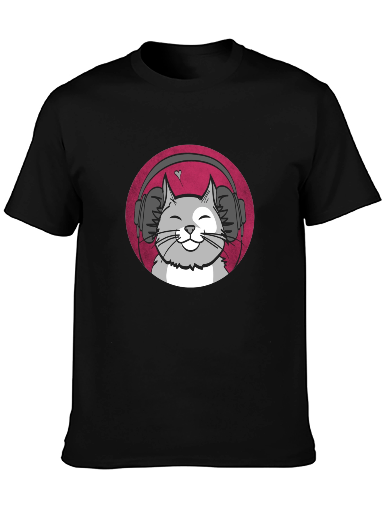 Cool Cat Headphones Graphic T-Shirt