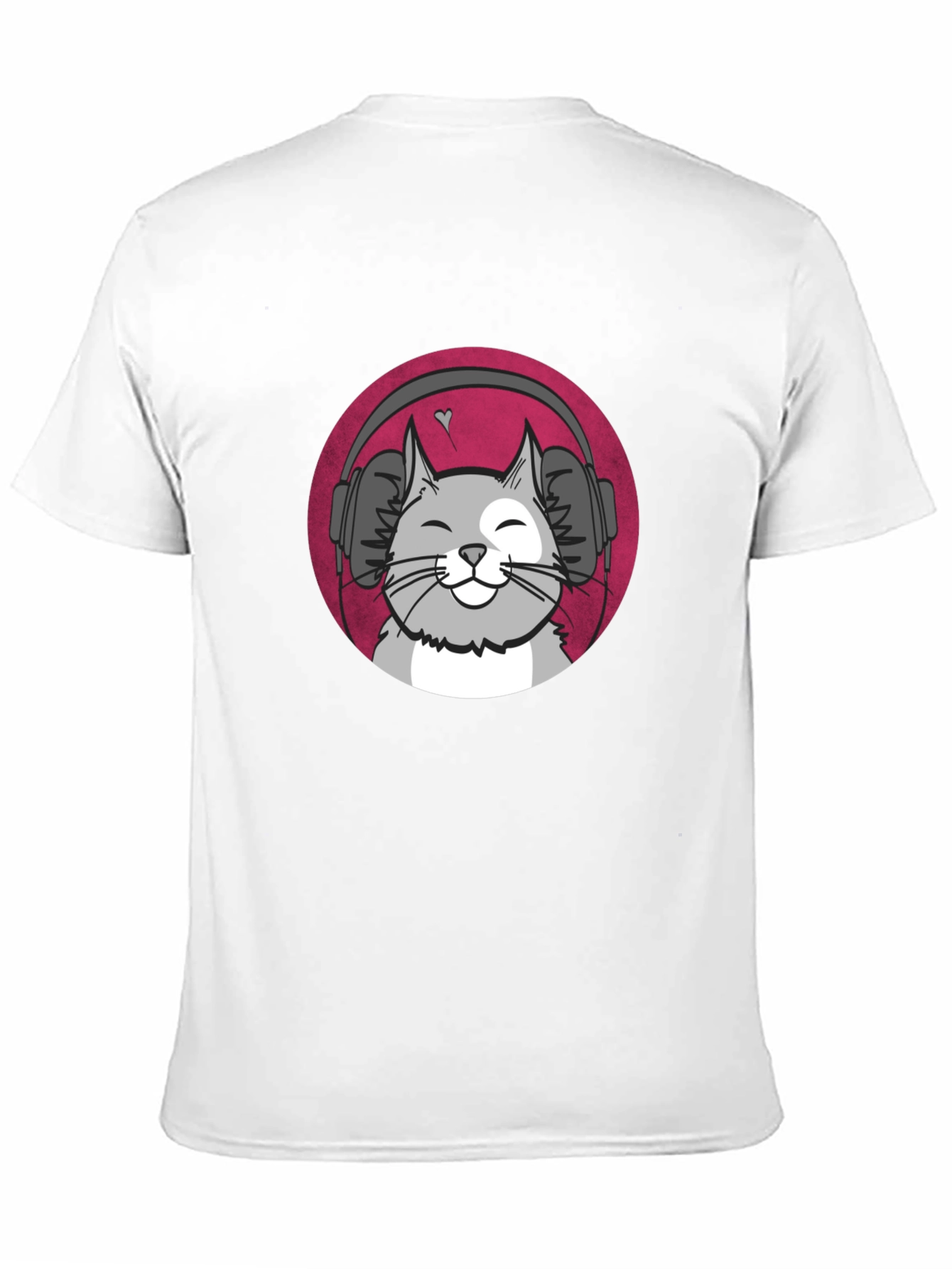 Cool Cat Headphones Graphic T-Shirt