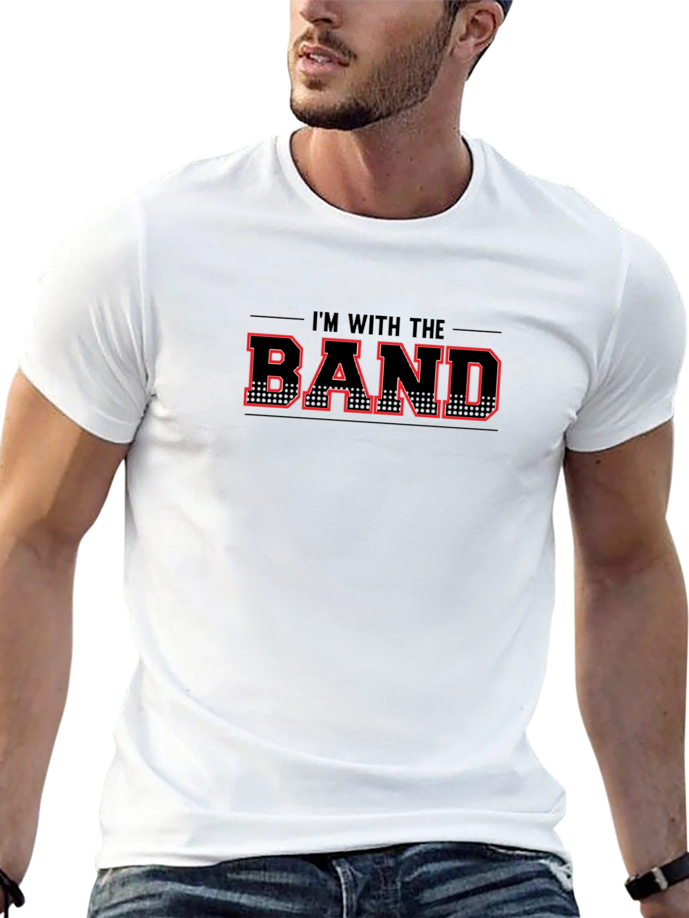 Im With the Band Black Graphic T-Shirt