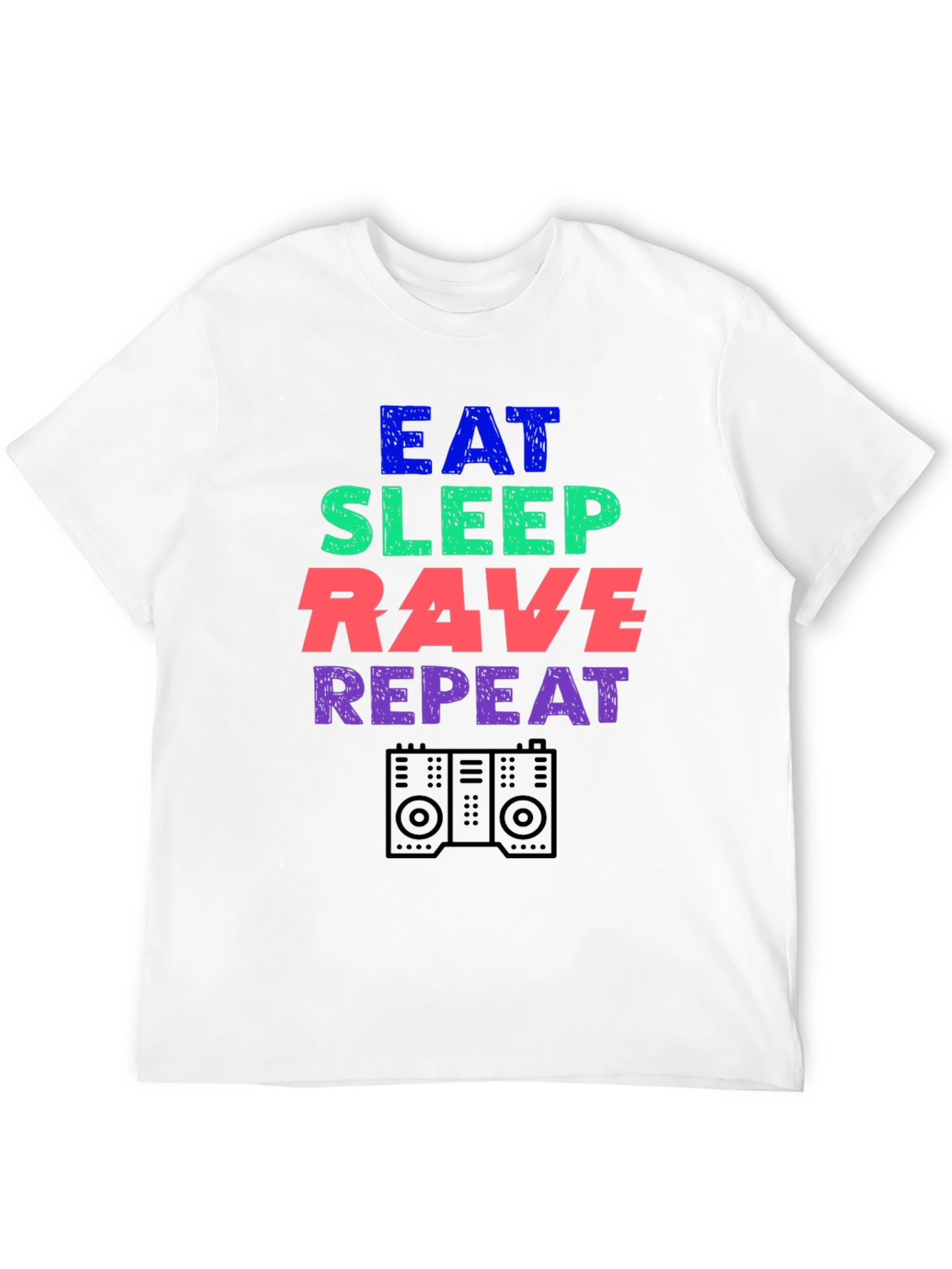Eat Sleep Rave Repeat T-Shirt - EDM Party Tee
