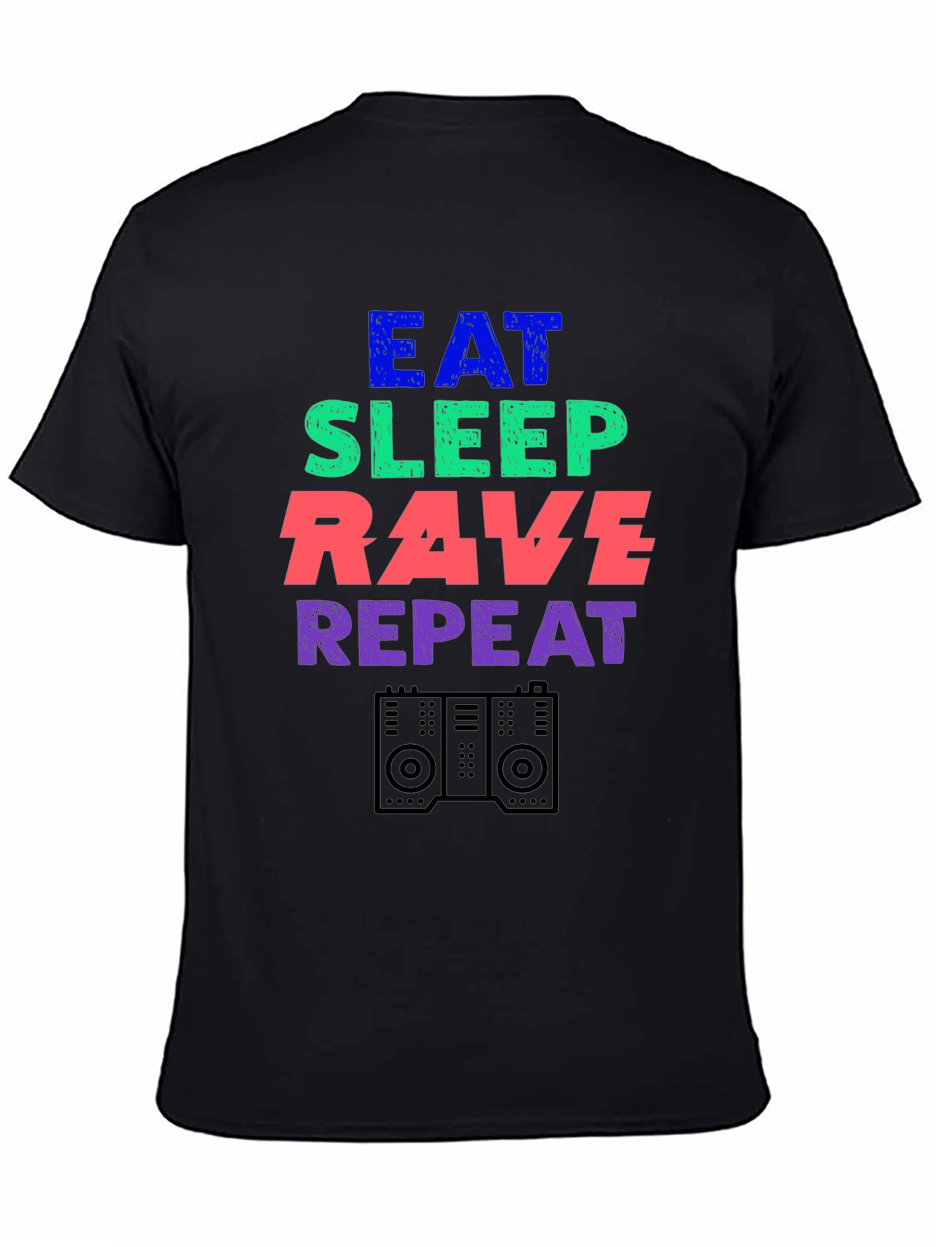 Eat Sleep Rave Repeat T-Shirt - EDM Party Tee