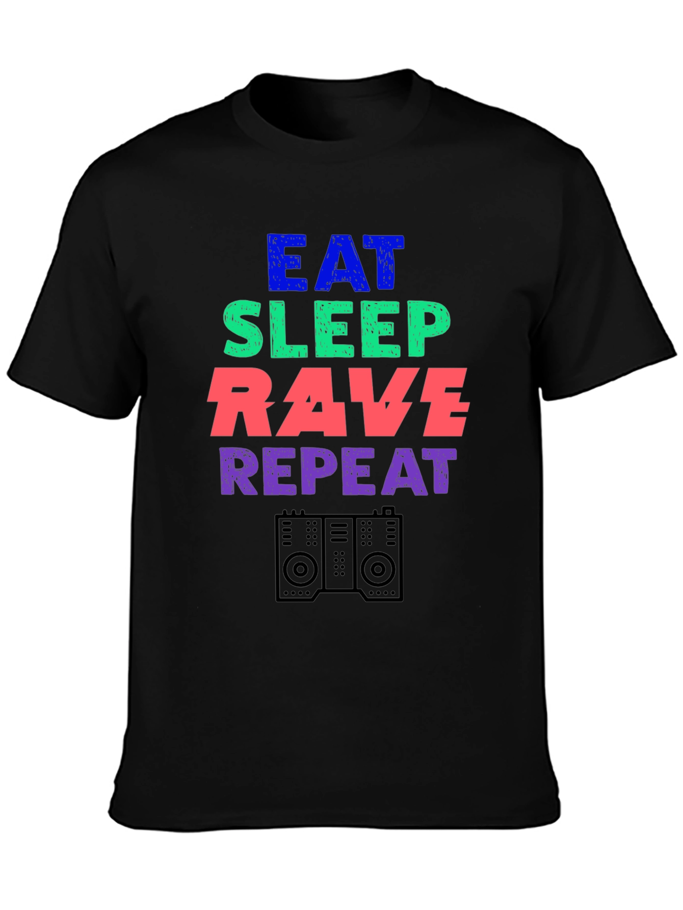 Eat Sleep Rave Repeat T-Shirt - EDM Party Tee