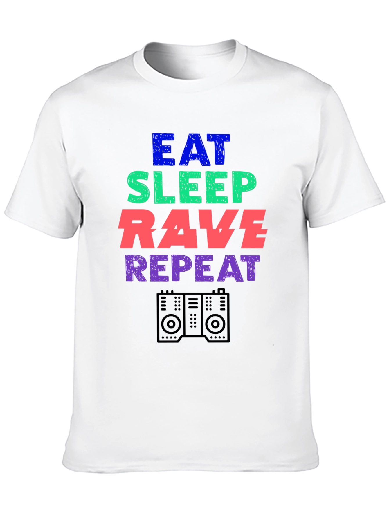 Eat Sleep Rave Repeat T-Shirt - EDM Party Tee