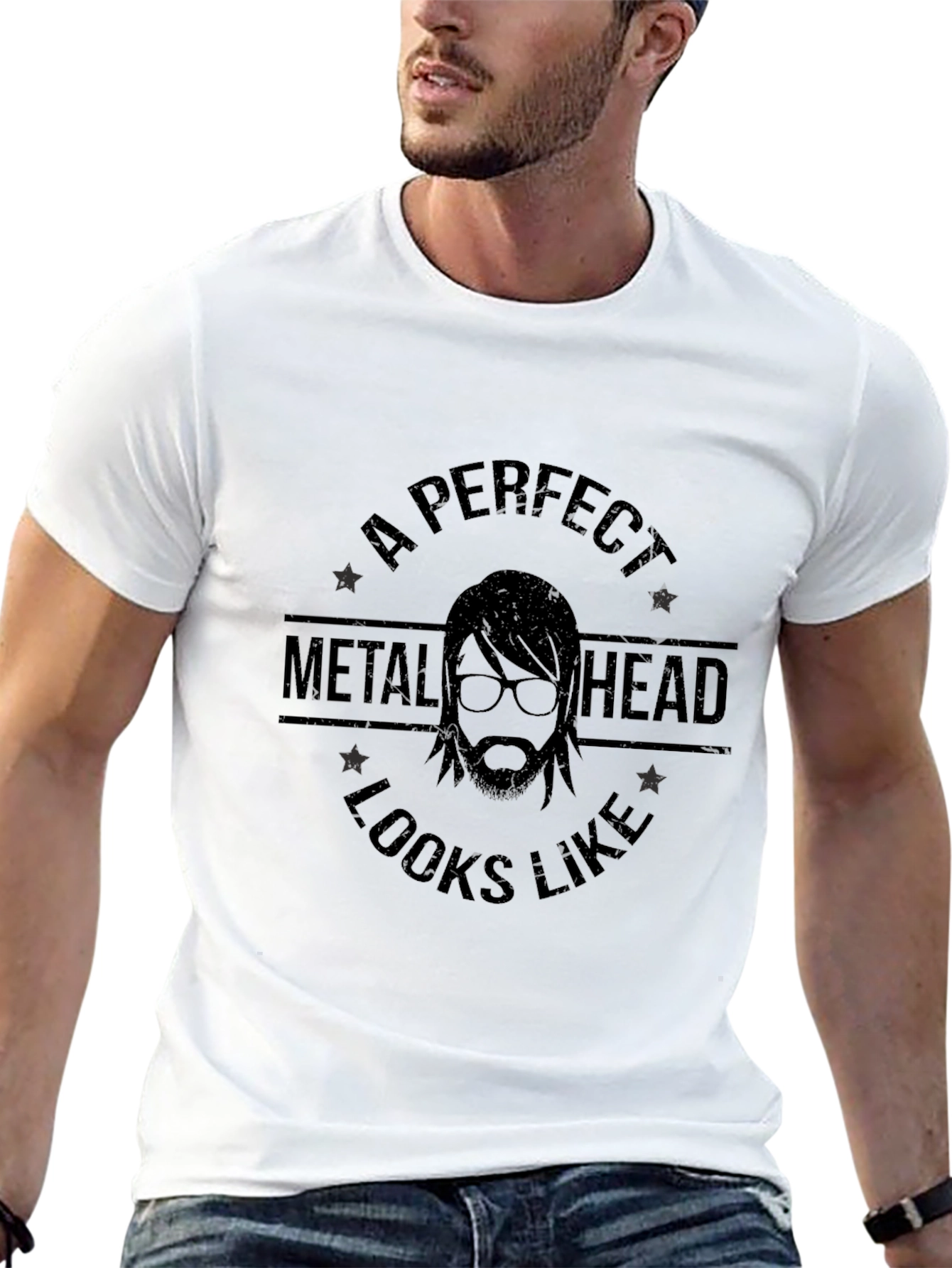 A Perfect Metal Head T-Shirt - Black Graphic Tee