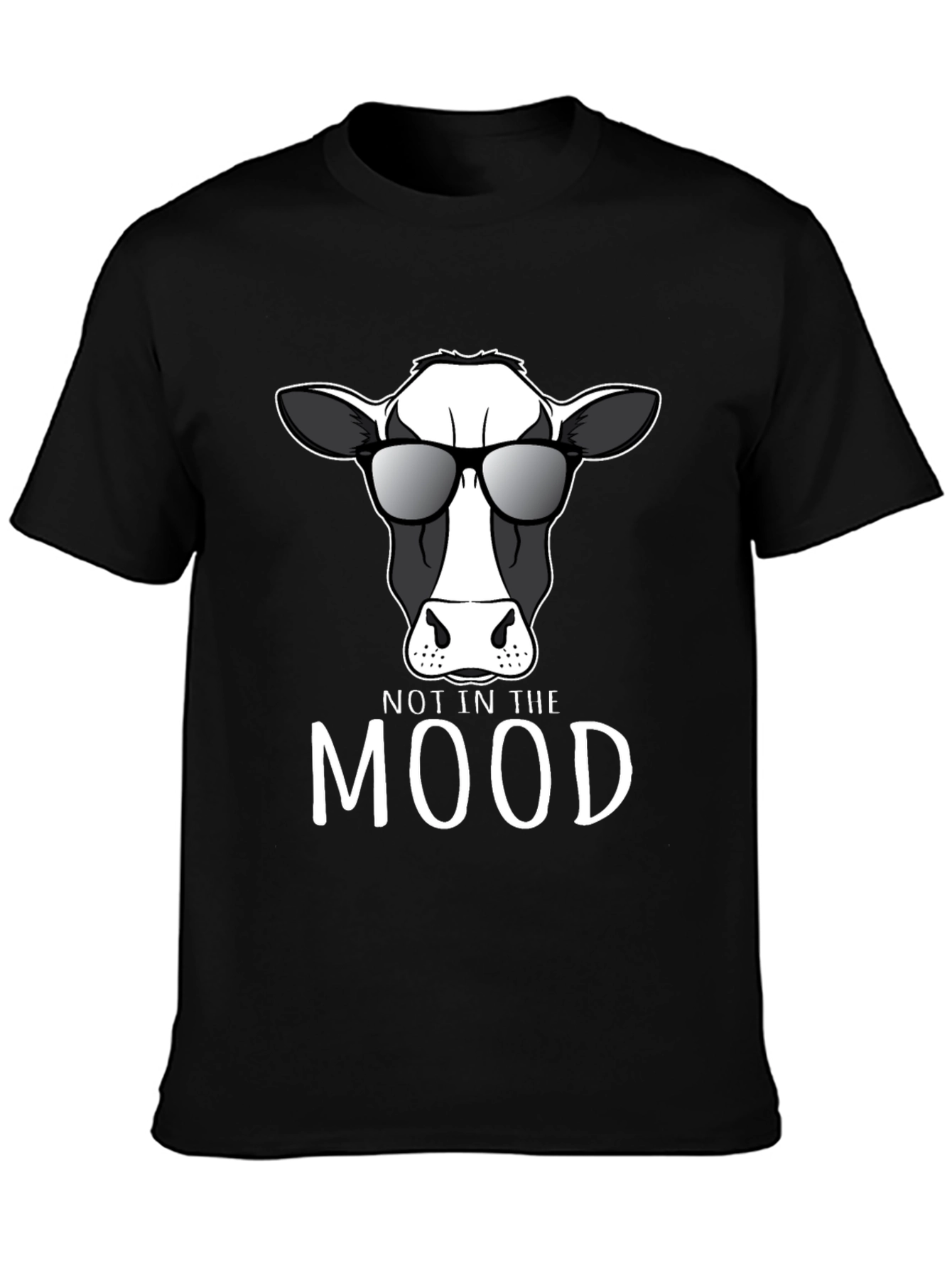 Not In The Mood Cow Graphic T-Shirt