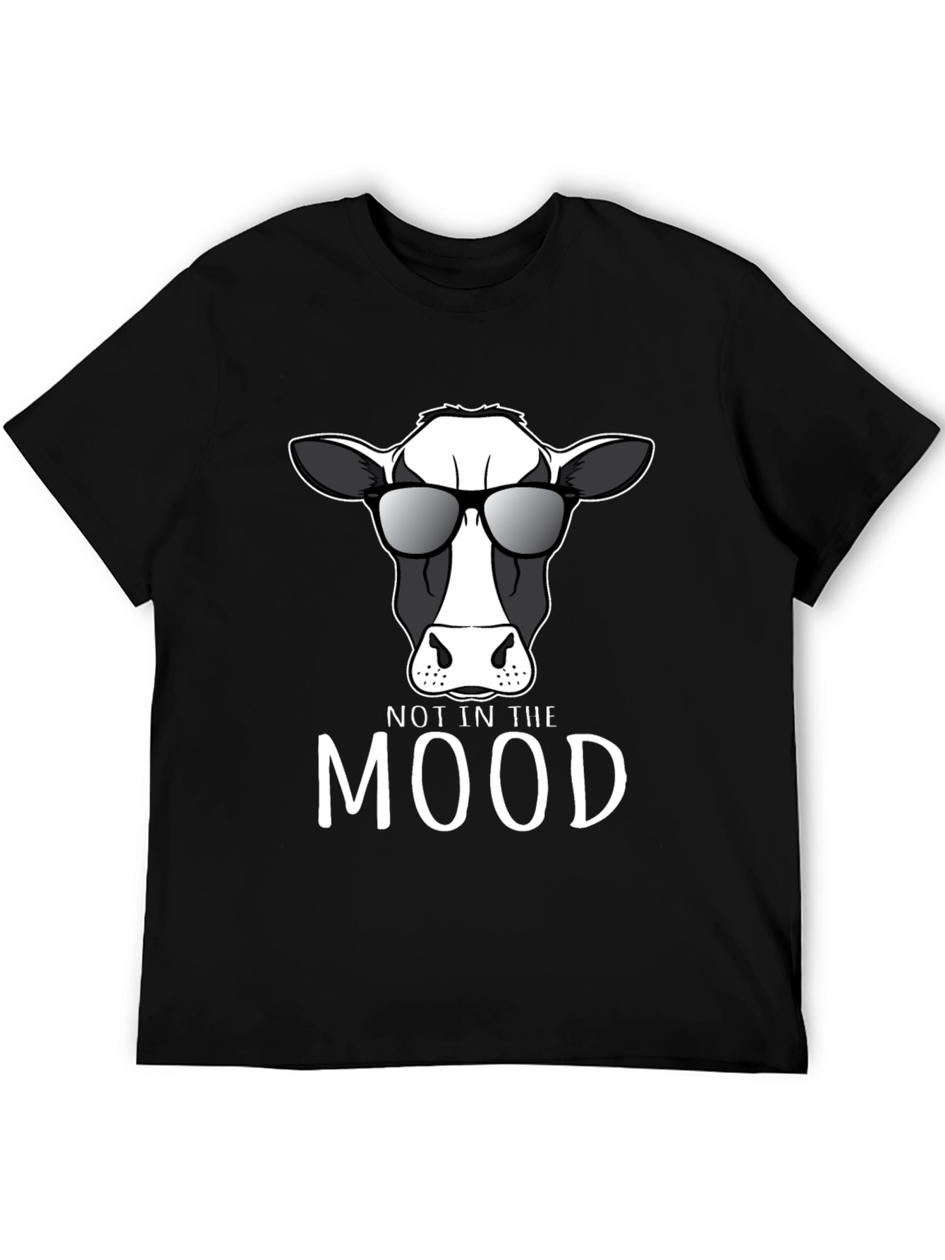 Not In The Mood Cow Graphic T-Shirt