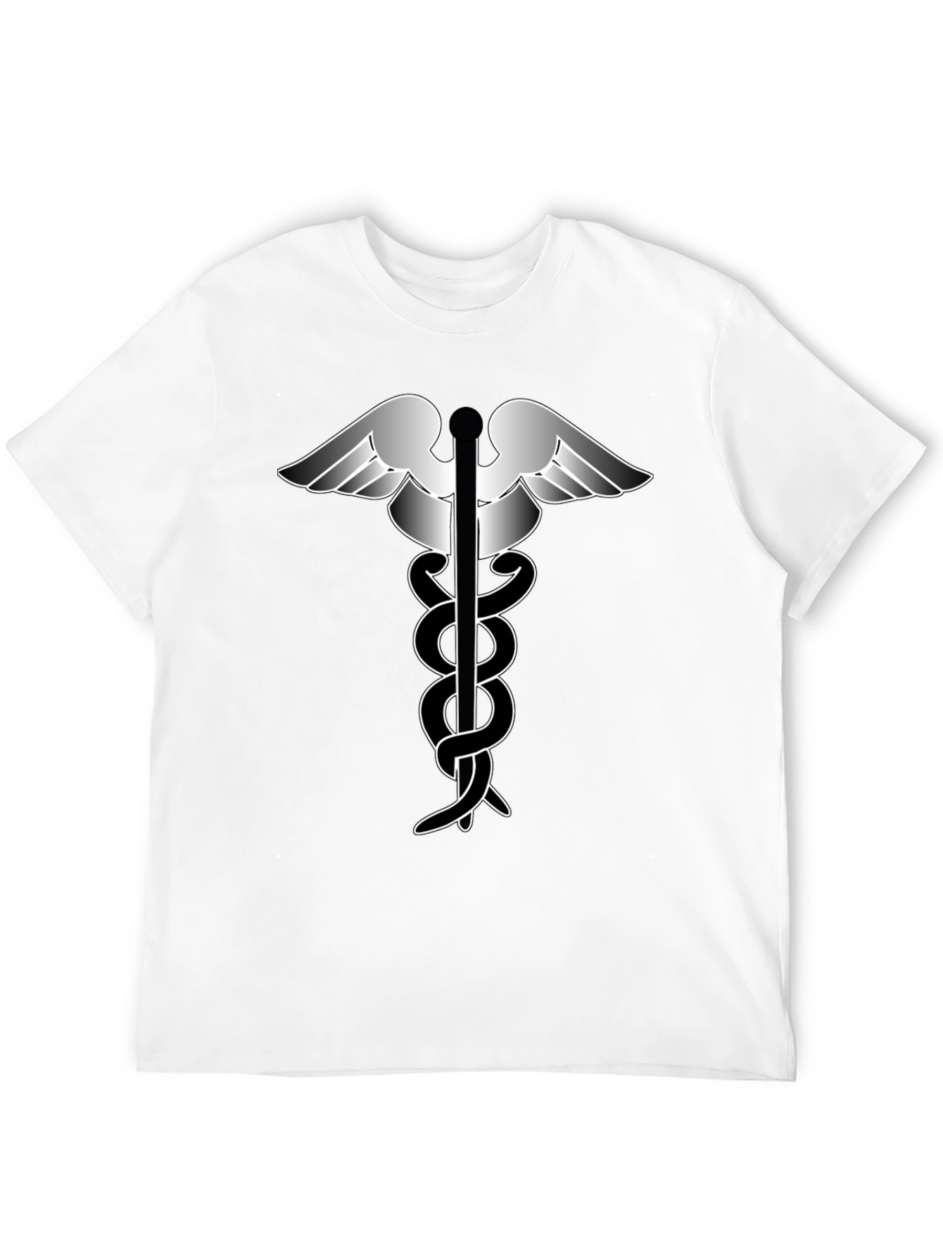 Caduceus Symbol Graphic T-Shirt - Classic Design