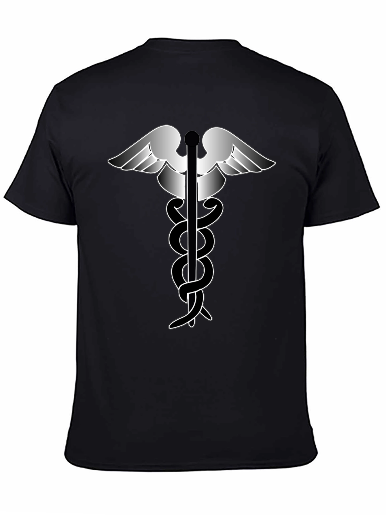 Caduceus Symbol Graphic T-Shirt - Classic Design