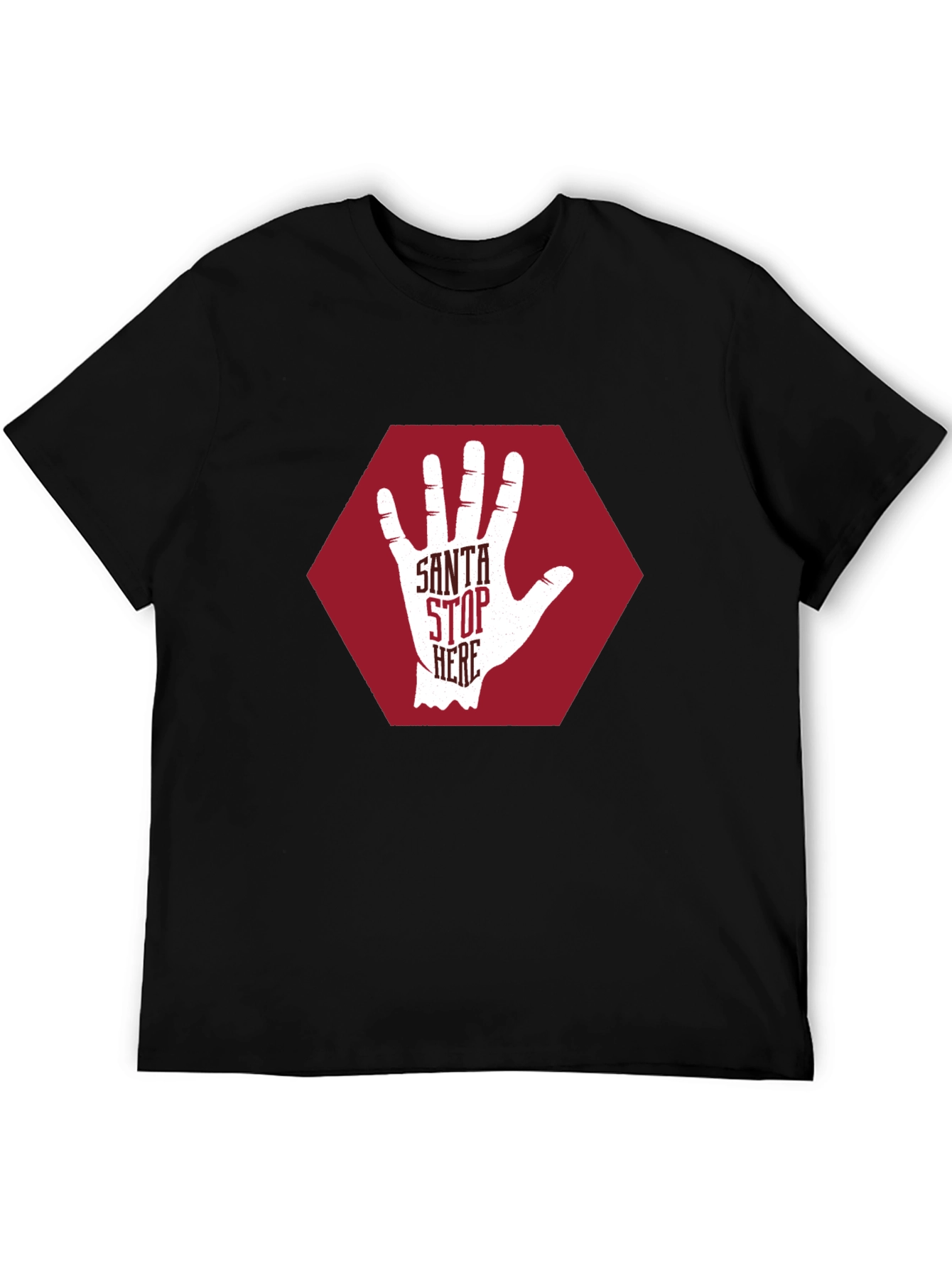 Santa Stop Here Graphic T-Shirt