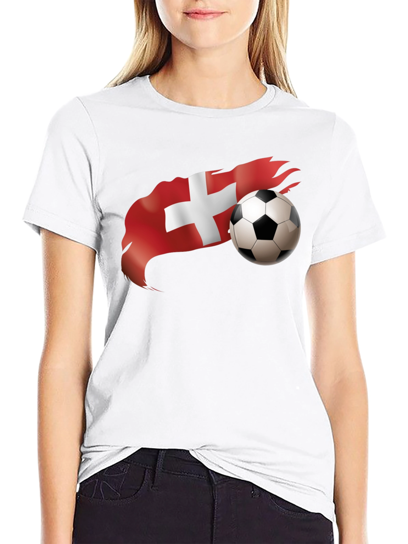 Swiss Soccer T-Shirt - Black - Mens