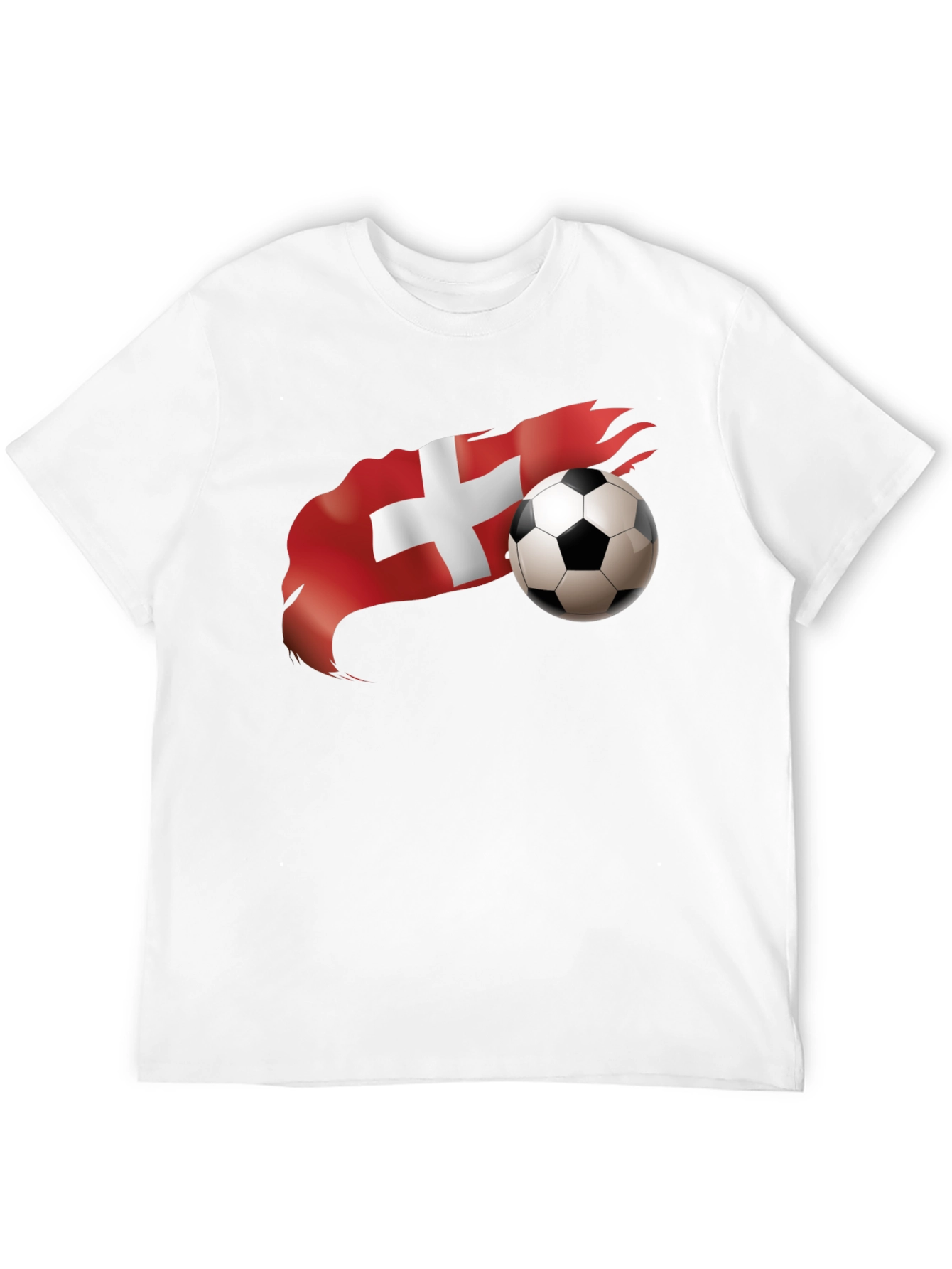 Swiss Soccer T-Shirt - Black - Mens