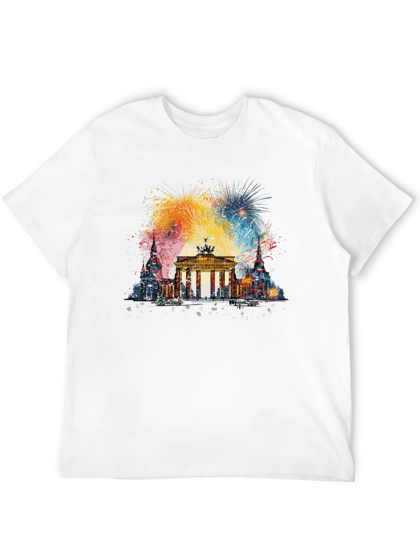 Berlin Landmark Fireworks Graphic Tee