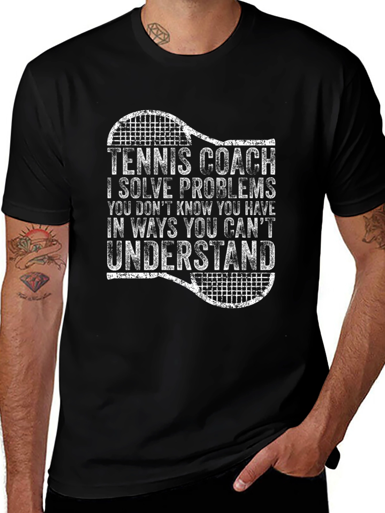 Tennis Coach T-Shirt - I Solve Problems