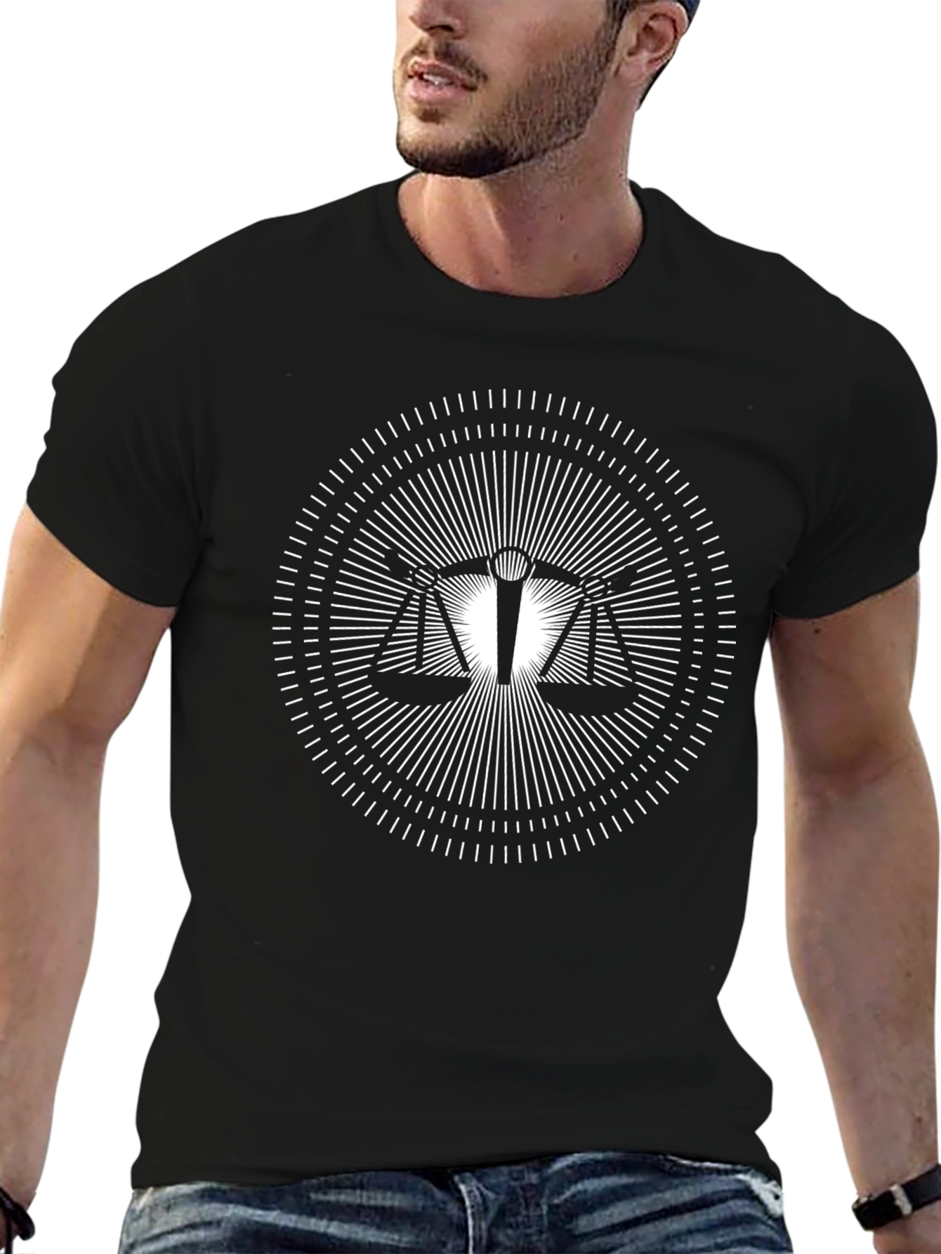 Scales of Justice Graphic Tee - Black