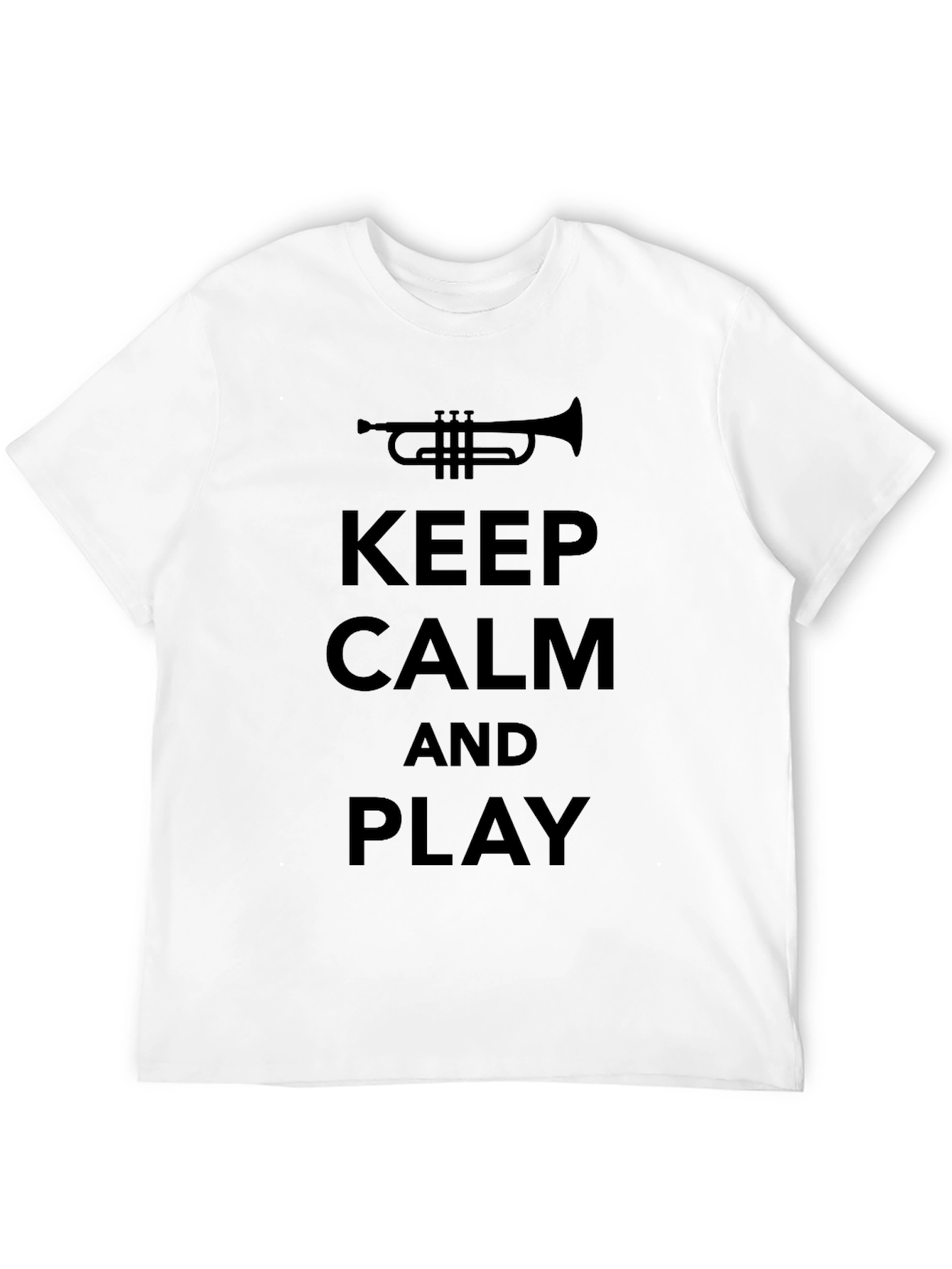 Keep Calm and Play Trumpet T-Shirt - Black