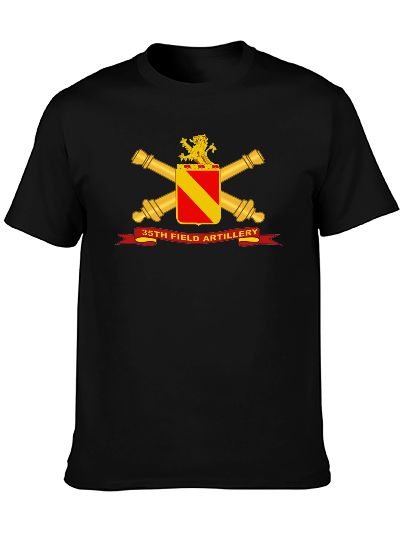 35th Field Artillery Black T-Shirt