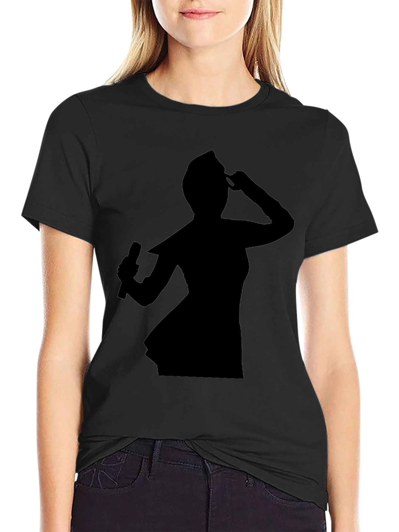 Silhouette Graphic T-Shirt - Black