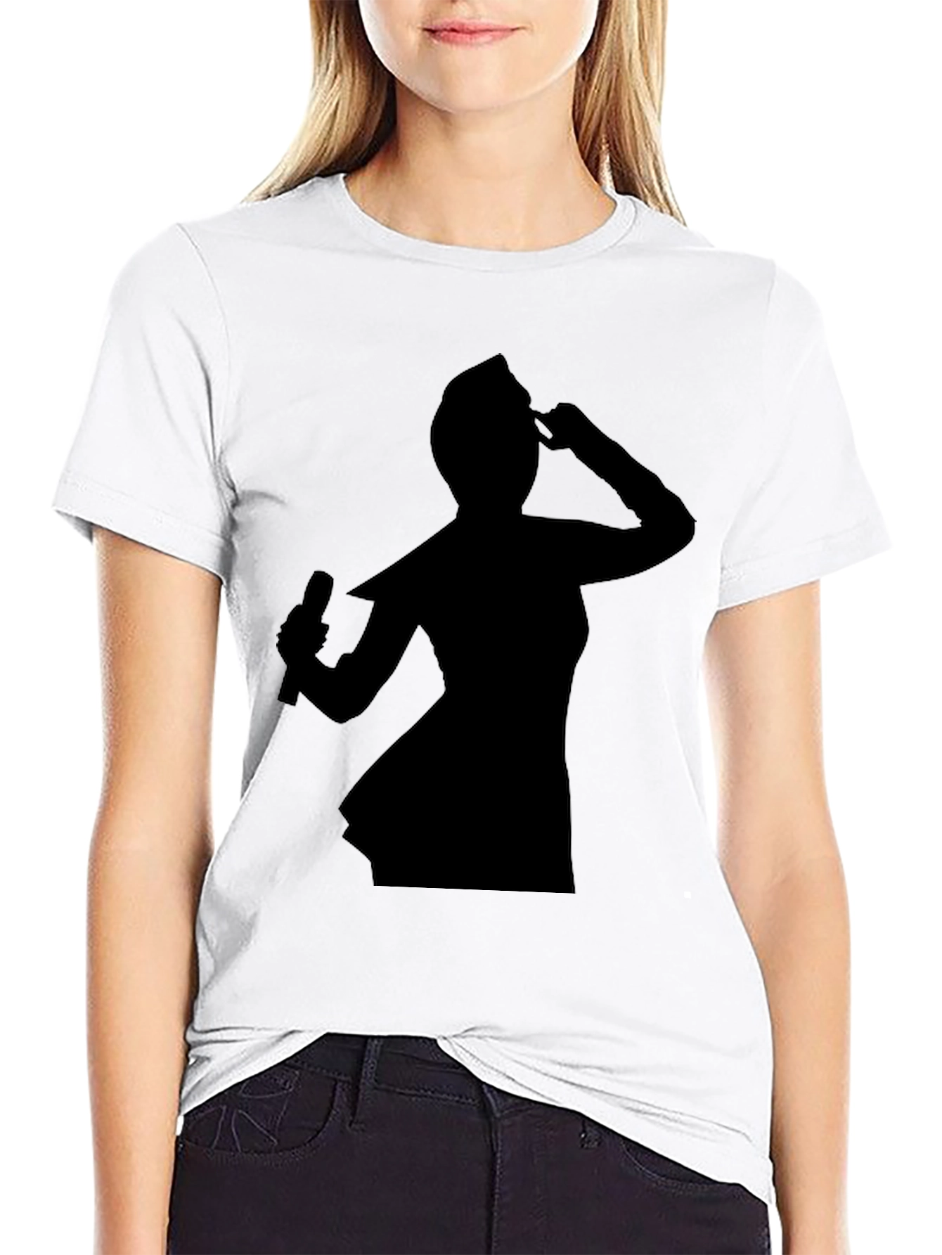Silhouette Graphic T-Shirt - Black