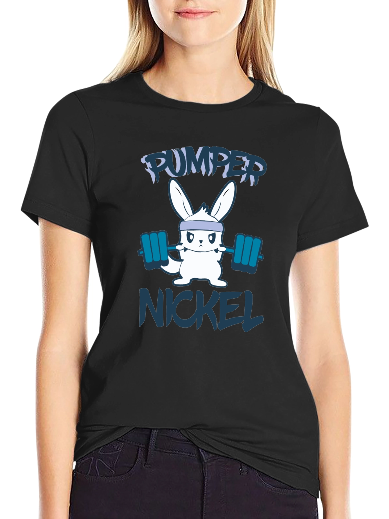 Pumper Nickel Bunny Black T-Shirt