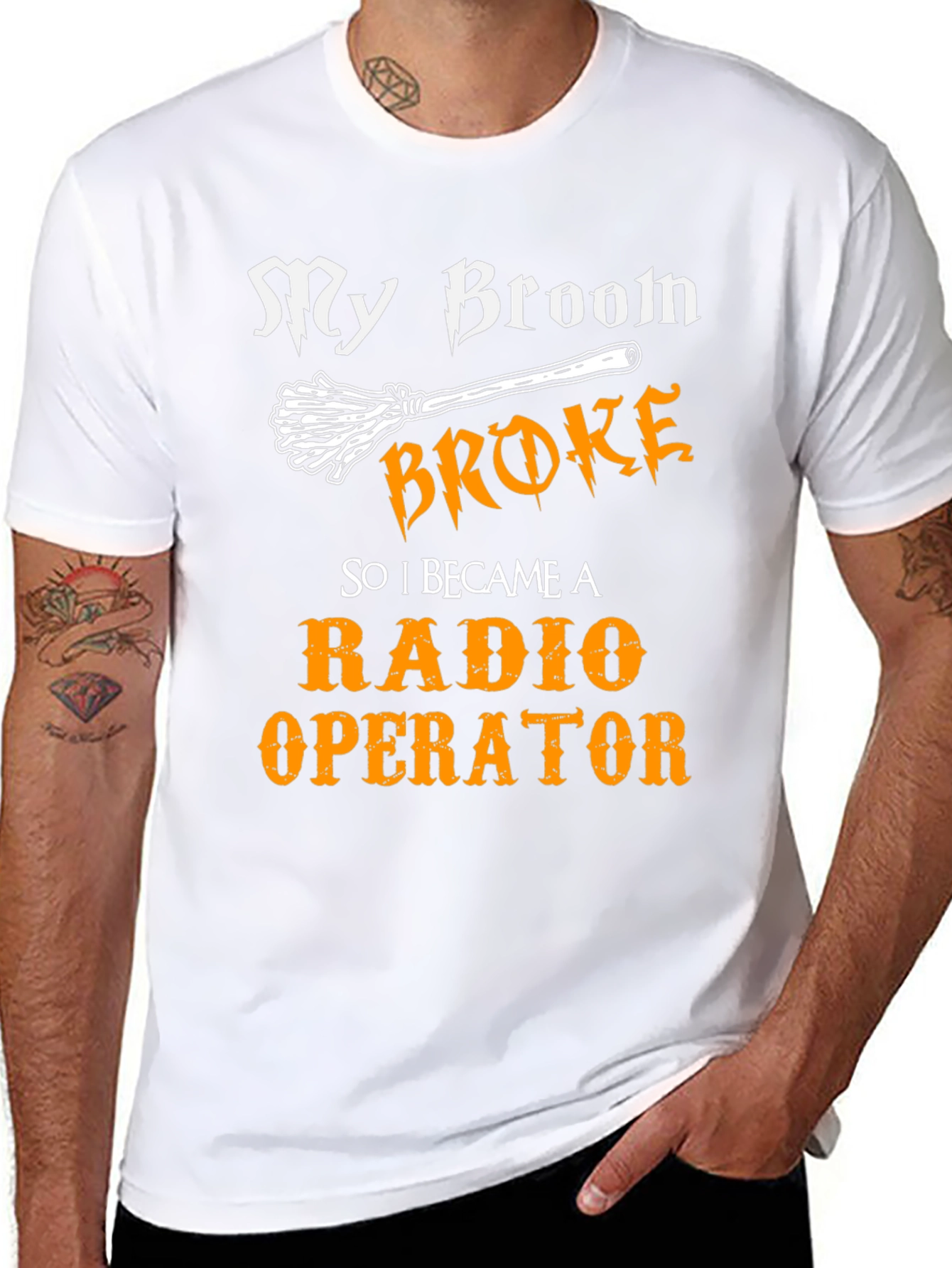 Funny Radio Operator T-Shirt - My Broom Broke!