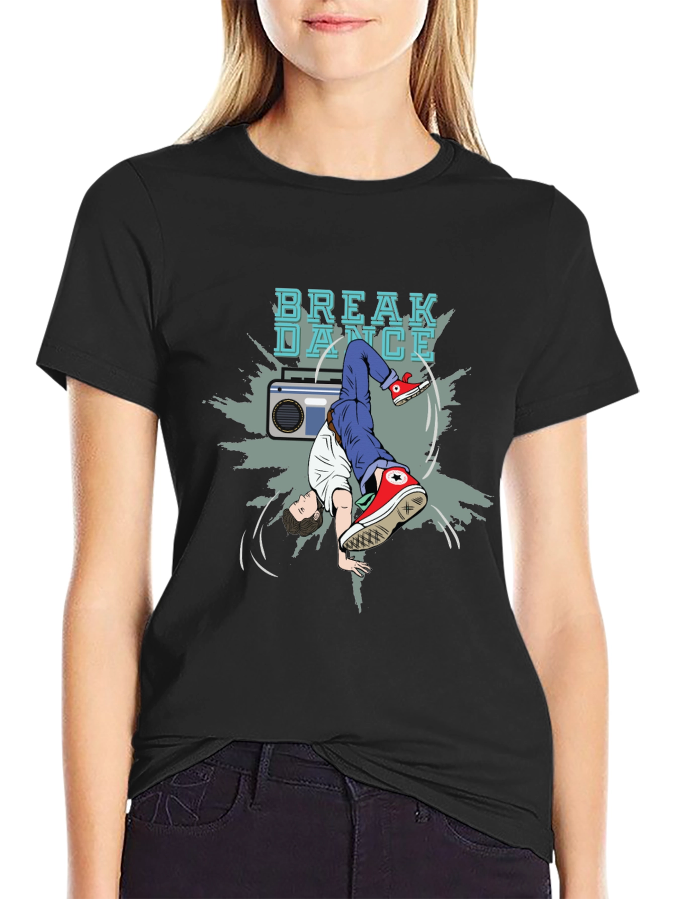 Breakdance Graphic Tee - Stylish Black T-Shirt