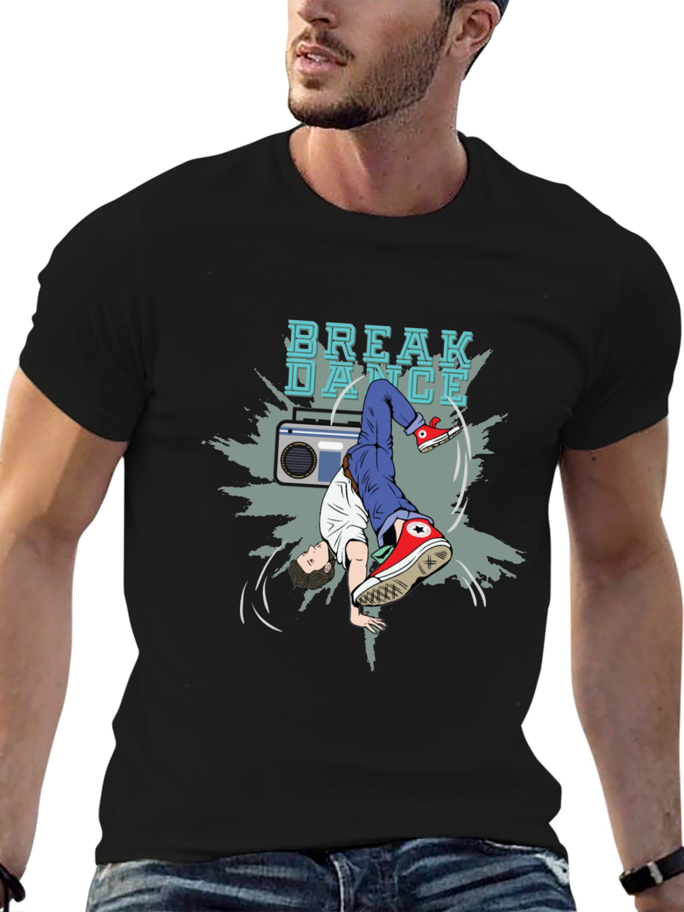 Breakdance Graphic Tee - Stylish Black T-Shirt