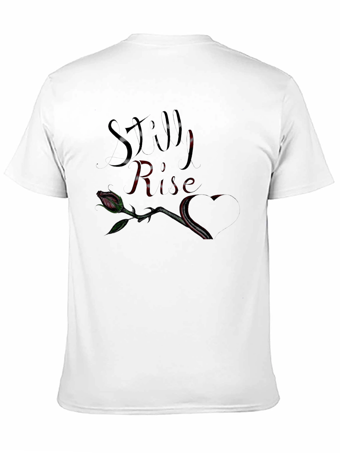 Still Rise Rose Graphic Black T-Shirt