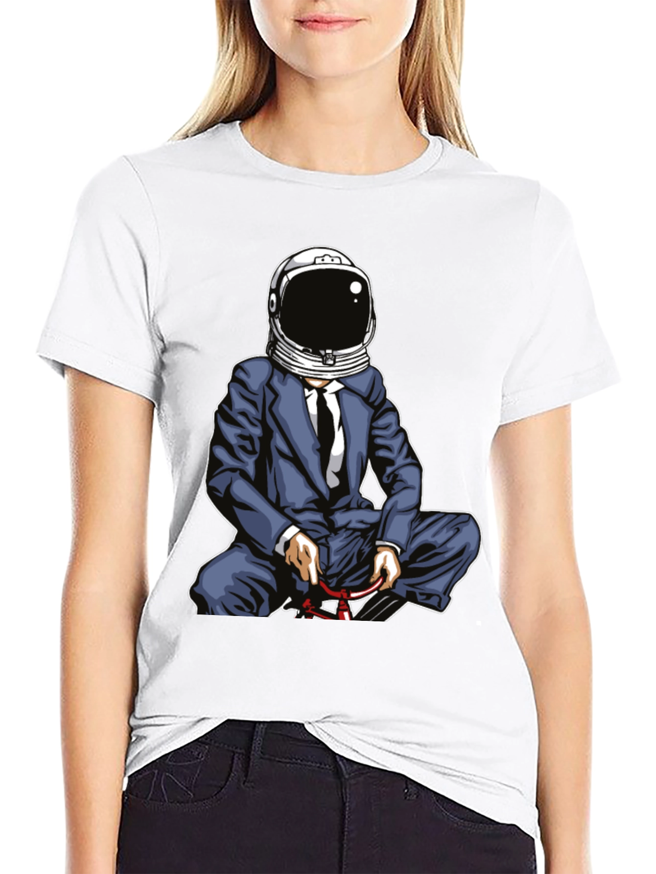 Astronaut Suit Up T-Shirt - Black Graphic Tee