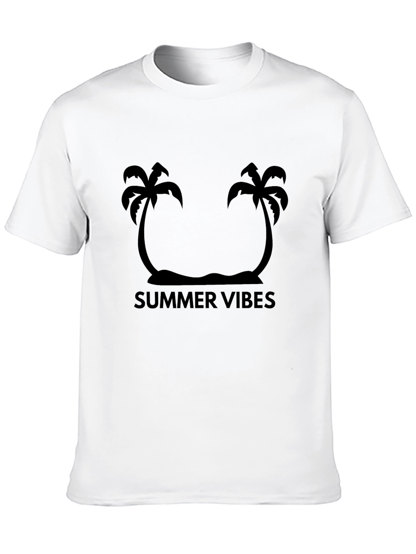 Summer Vibes Black Graphic Tee