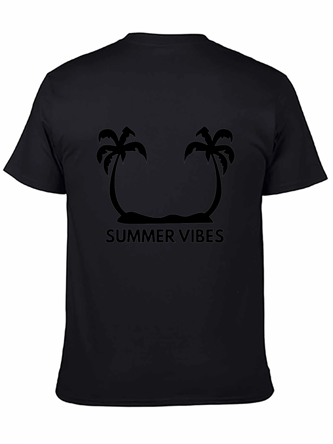 Summer Vibes Black Graphic Tee