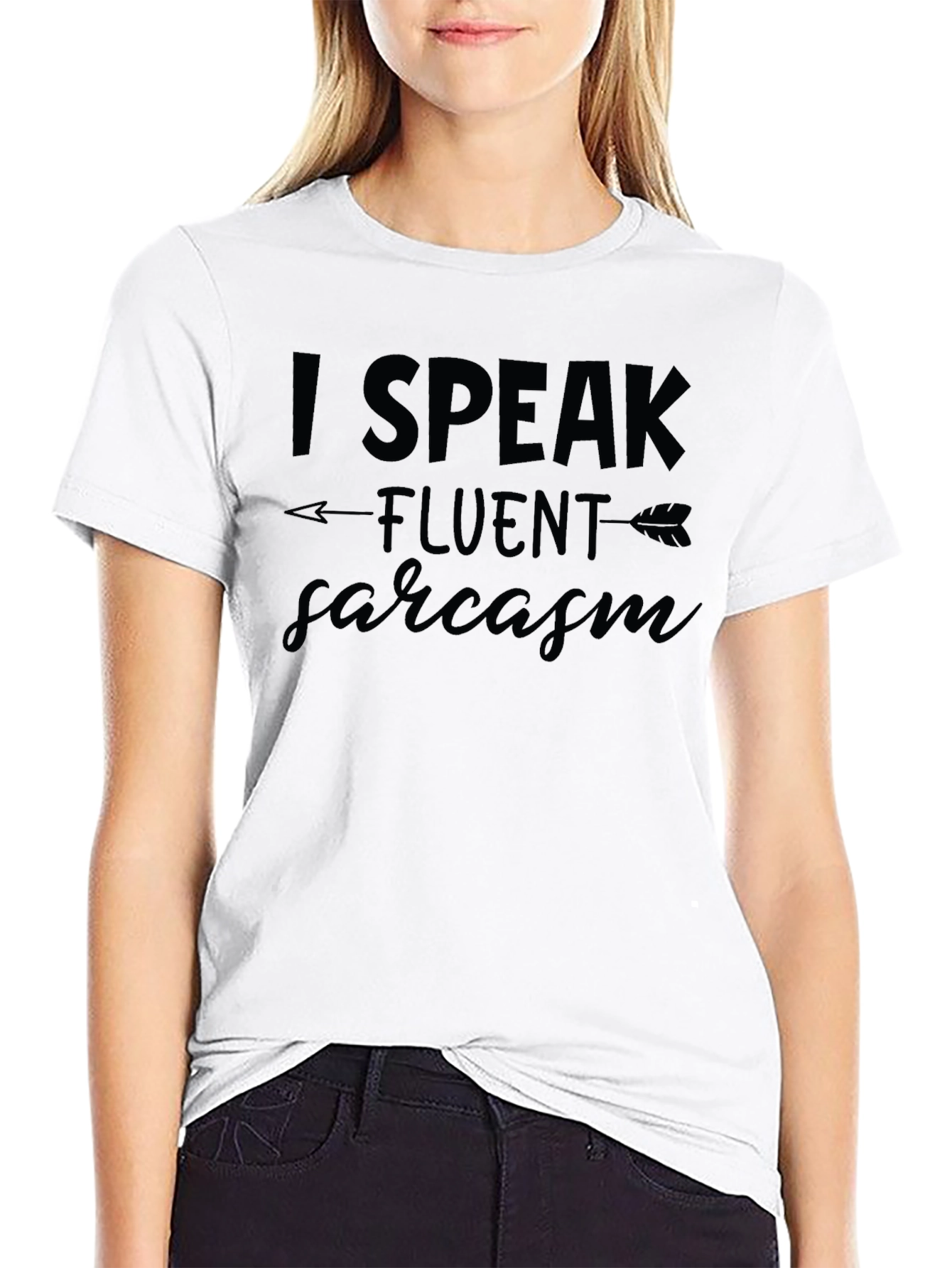 I Speak Fluent Sarcasm Black T-Shirt