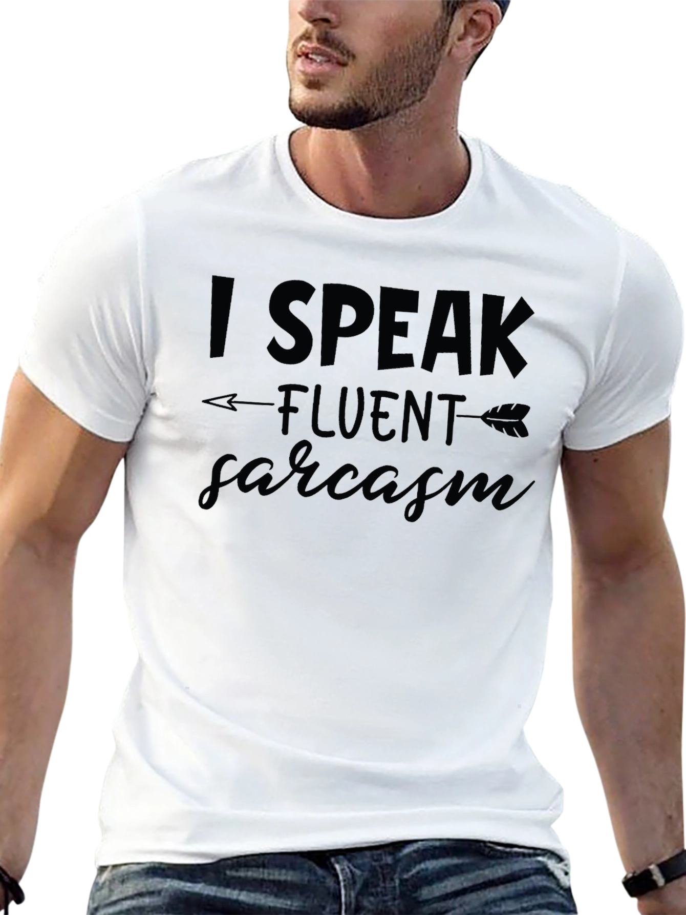 I Speak Fluent Sarcasm Black T-Shirt