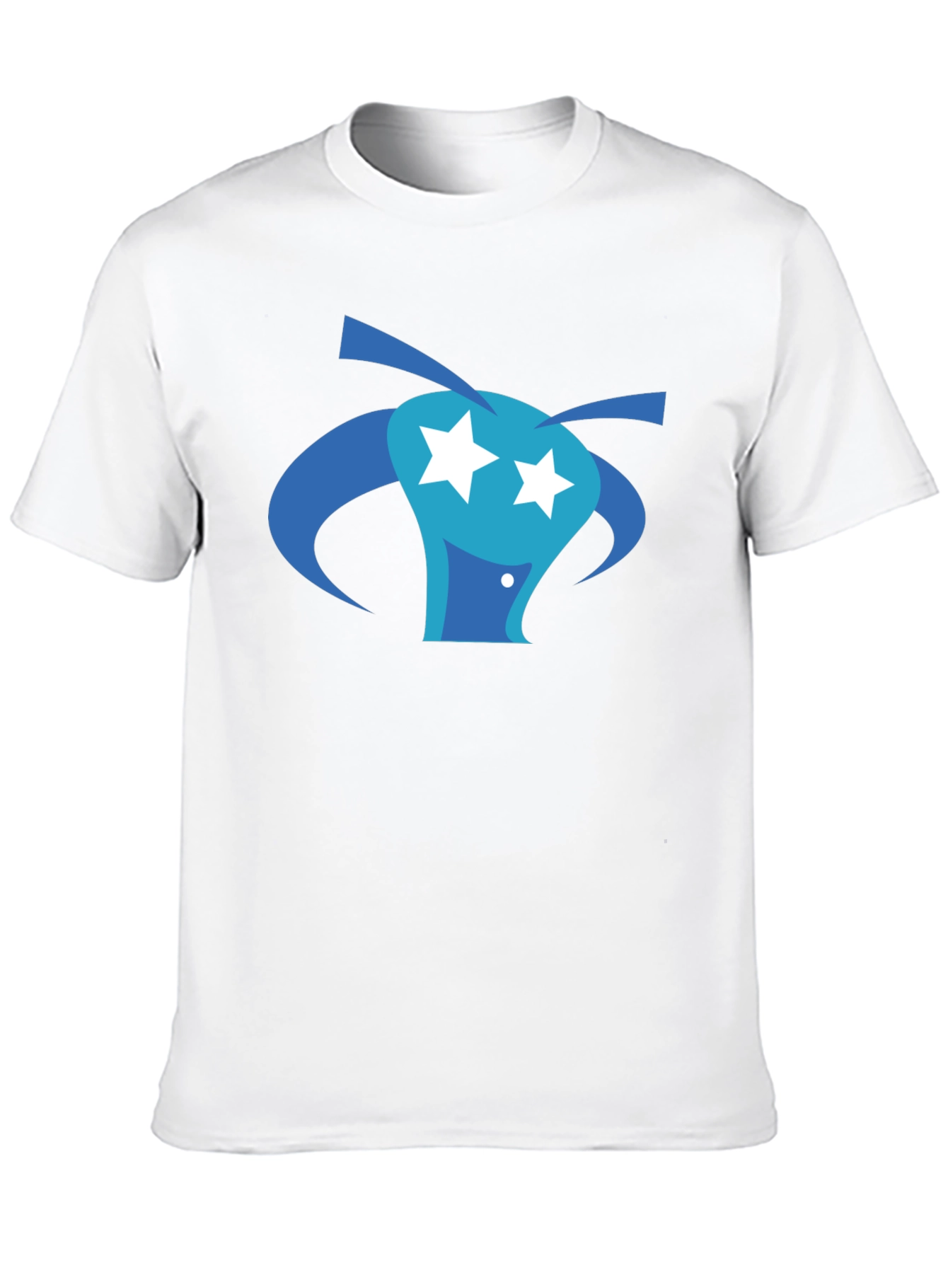 Abstract Graphic Tee - Black Cotton Blend