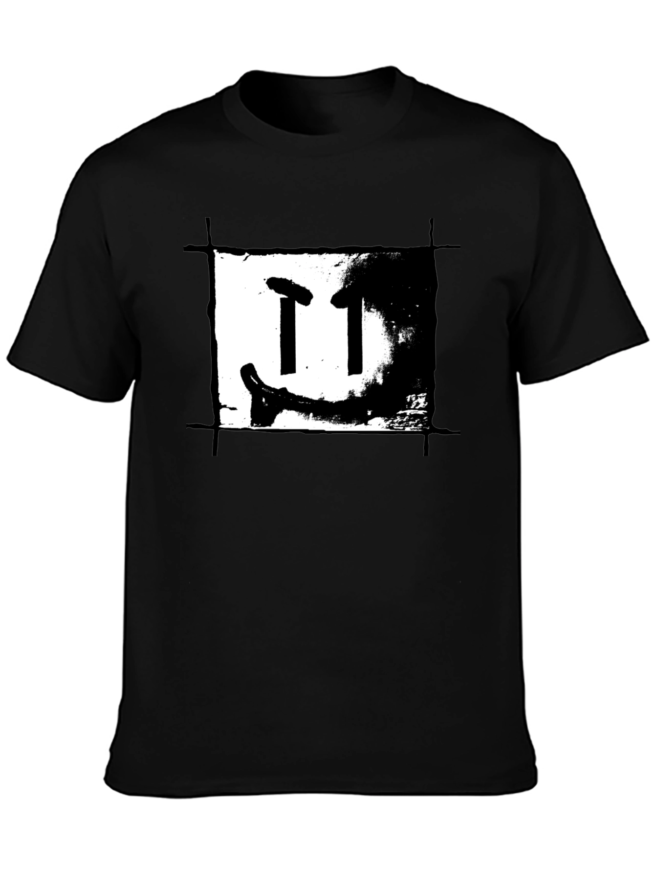 Black T-Shirt with Artistic Graphic Print