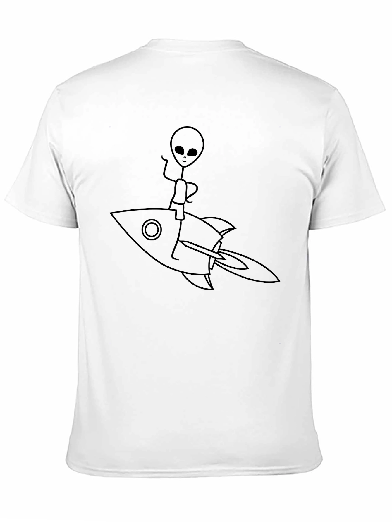 Alien Rocket Ride Black T-Shirt