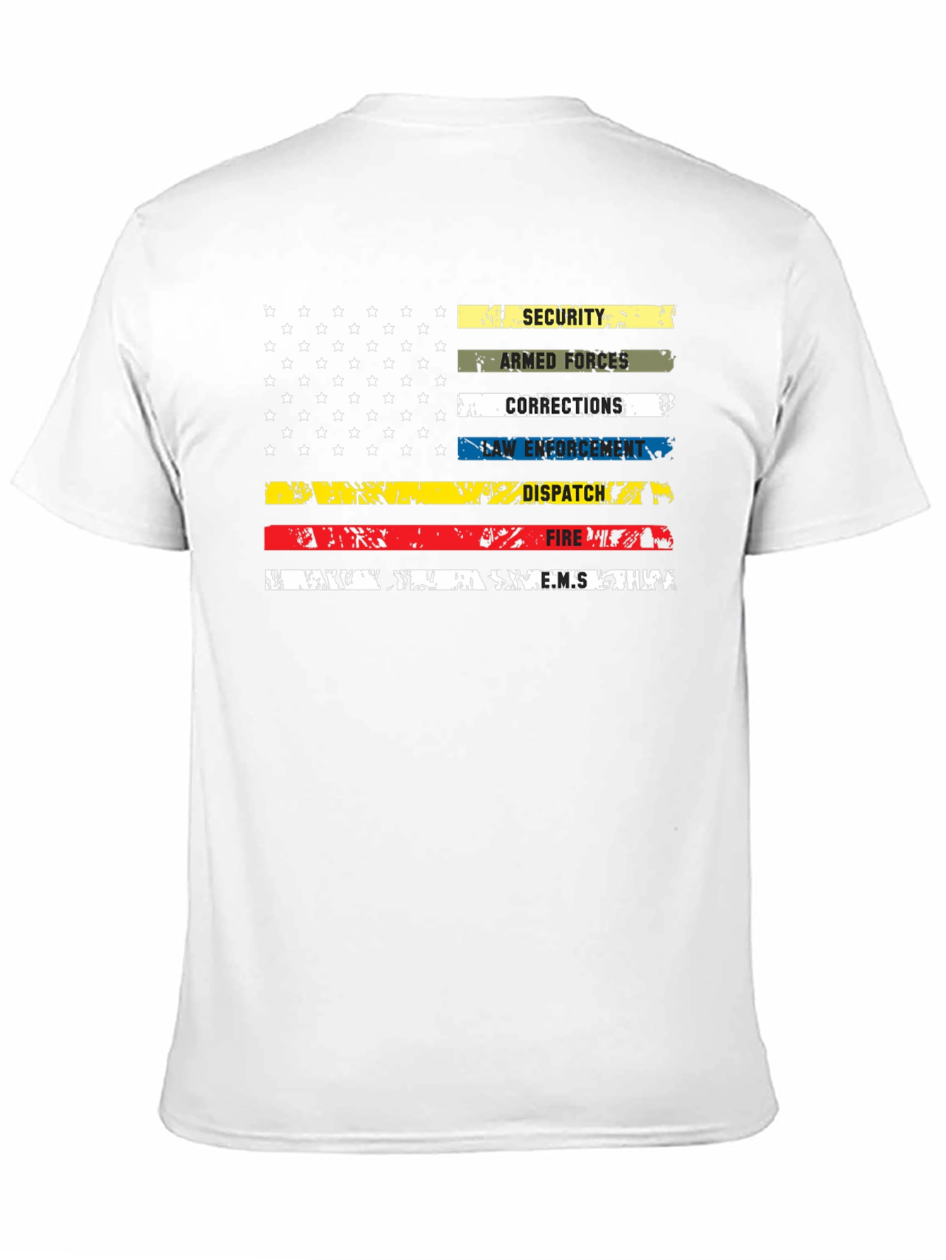 American Thin Line Distressed Graphic T-Shirt