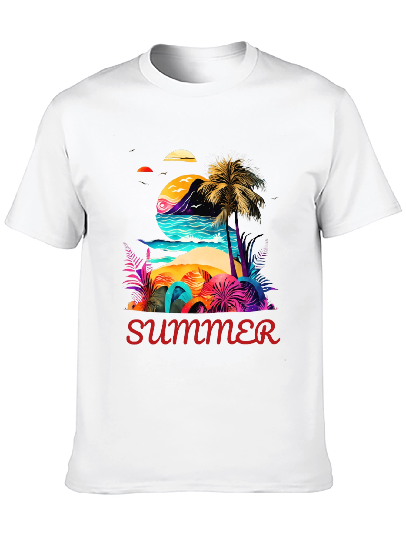 Summer Beach T-Shirt - Tropical Design