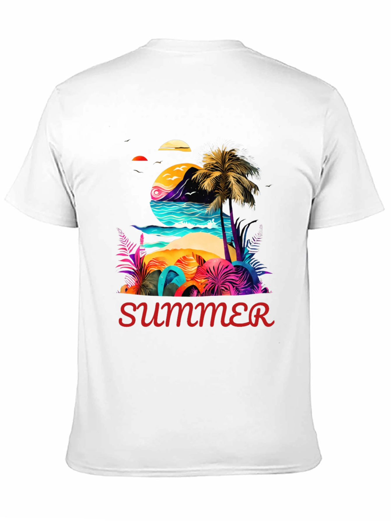Summer Beach T-Shirt - Tropical Design
